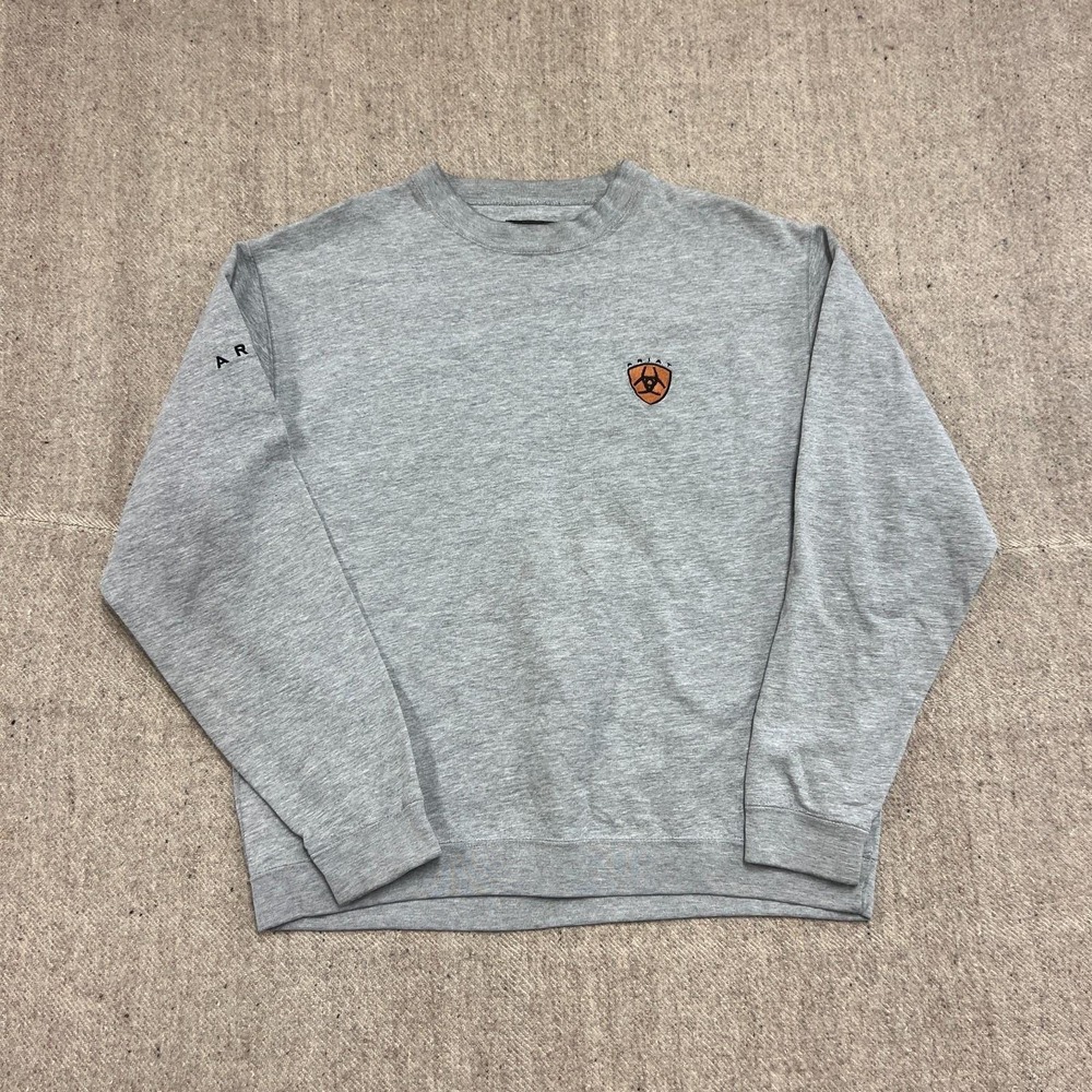 Vintage Ariat Sweatshirt Mens Medium Gray 1990s